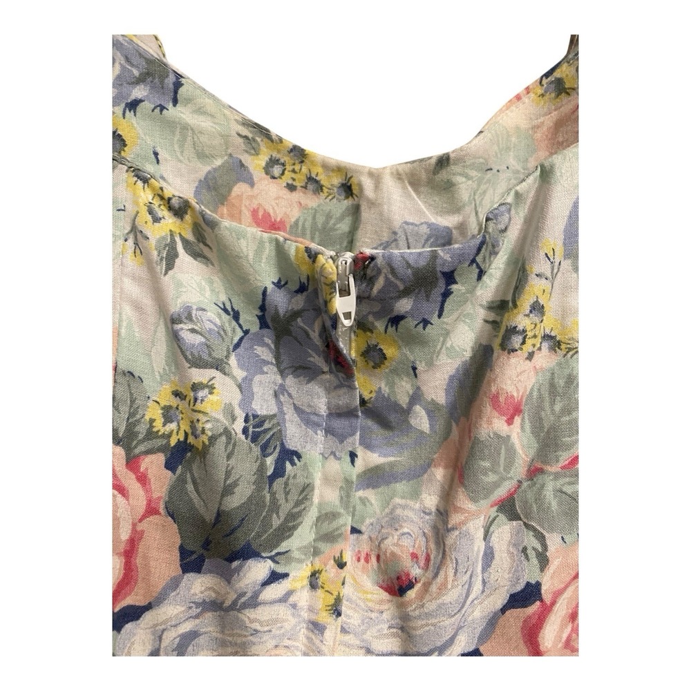 Vintage 80s Jessica McClintock Dress 6 Floral Party Cotton‎ Bow Cottagecore 90s - Picture 8 of 14